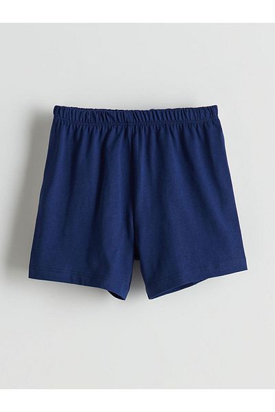 LC Waikiki Combed Cotton Baby Boy Shorts with Elastic Waist