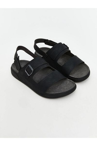 LC Waikiki Lcw Steps Black Suede Look Men's Sandals