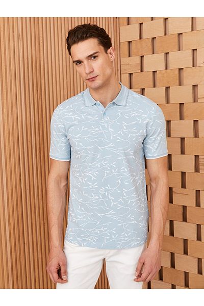 LC Waikiki Polo Neck Short Sleeve Patterned Pique Men's T-Shirt