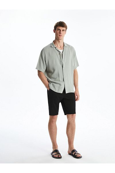 LC Waikiki Regular Fit Short Sleeve Muslin Men's Shirt