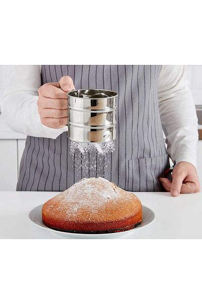 IKEA Quality Stainless Steel Latched Flour Sieve Diameter 10.5 cm Ikea Round Flour Sieving Apparatus Metal Sieve
