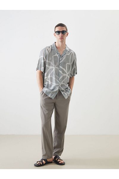 LC Waikiki Regular Fit Short Sleeve Patterned Men's Shirt