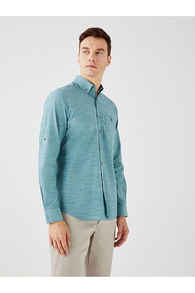 LC Waikiki Regular Fit Long Sleeve Poplin Men's Shirt