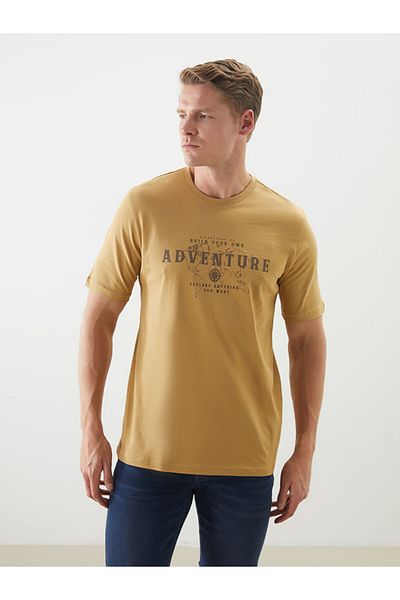 LC Waikiki New Season Crew Neck Printed Combed Cotton Men's T-Shirt - S5J108Z8