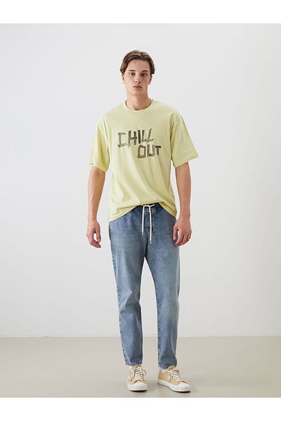 LC Waikiki Crew Neck Printed Combed Cotton Men's T-Shirt