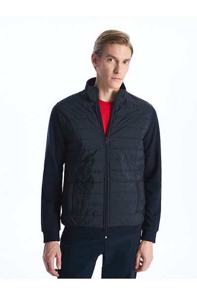 LC Waikiki Comfortable Fit Stand Collar Men's Cardigan