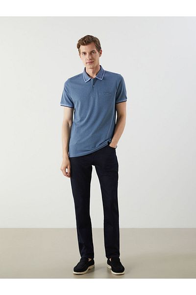 LC Waikiki Gray Polo Neck Men's T-Shirt