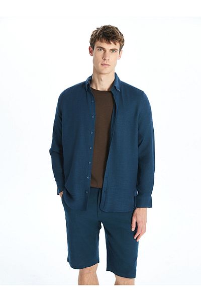 LC Waikiki Standard Fit Long Sleeve Gabardine Men's Shirt