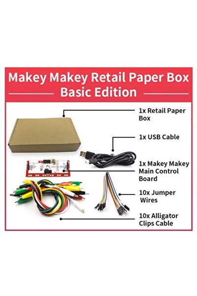 ROBOFUN Makey Kit without Logo Deluxe Set, with USB Cable, Dupond Wire and Alligator Clips for Kids