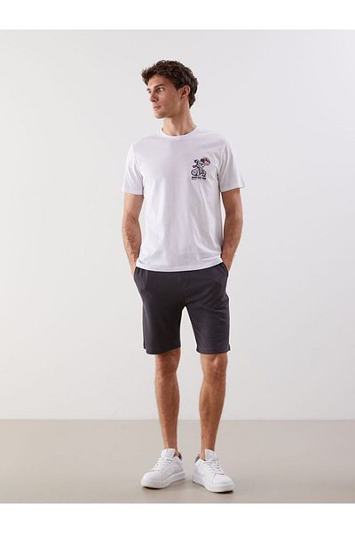 LC Waikiki Tricou pentru bărbați din bumbac pieptănat imprimat cu mânecă scurtă, sezon nou - S5J869Z8