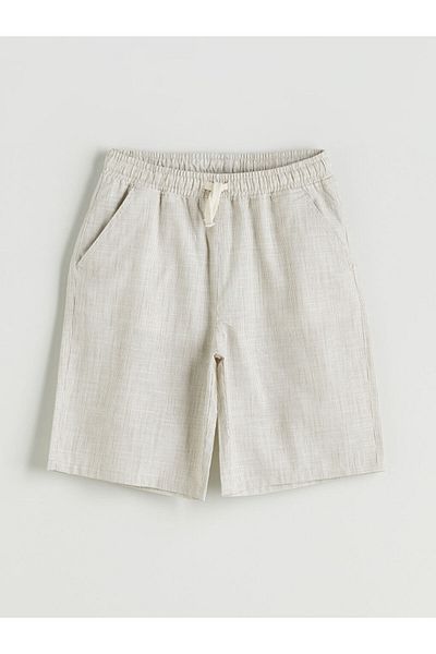 LC Waikiki Brown Boy's Shorts with Elastic Waist