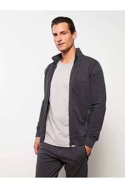 LC Waikiki Stand Collar Long Sleeve Men's Sports Cardigan