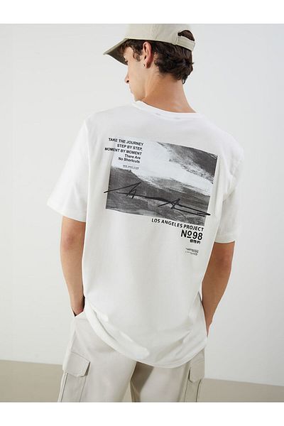 LC Waikiki Crew Neck Printed Combed Cotton Men's T-Shirt