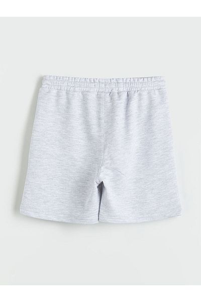 LC Waikiki Gray Basic Boy's Shorts with Elastic Waist
