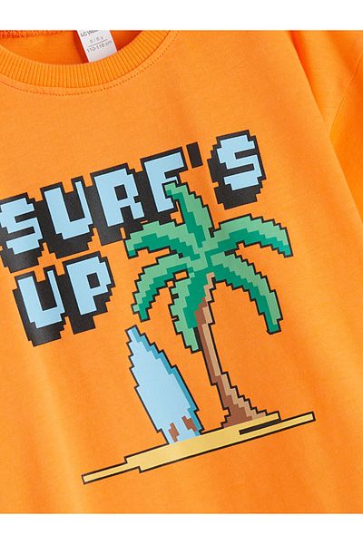 LC Waikiki Crew Neck Printed Boy's T-Shirt