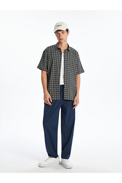 LC Waikiki Comfortable Fit Short Sleeve Plaid Men's Shirt