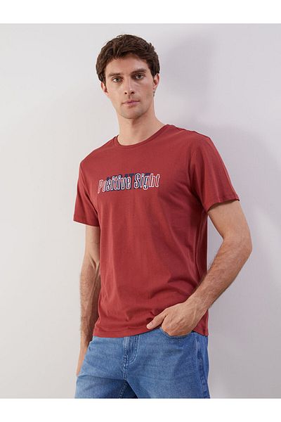 LC Waikiki Crew Neck Printed Combed Cotton Men's T-Shirt