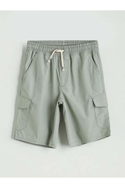 LC Waikiki New Season Elastic Waist Boys Cargo Sort - S5Do46Z4