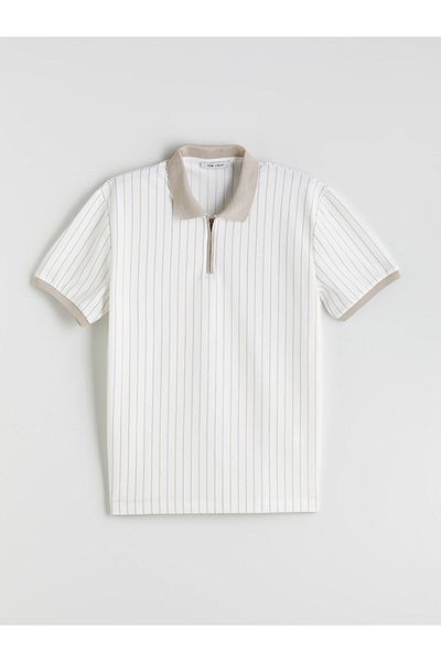 LC Waikiki Polo Neck Patterned Men's T-Shirt