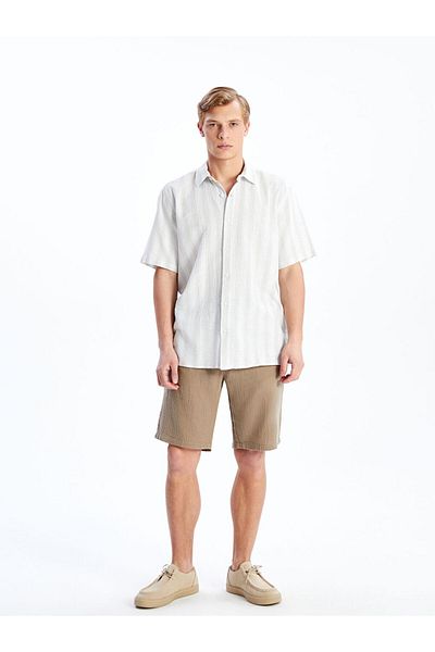 LC Waikiki Regular Fit Short Sleeve Striped Men's Shirt