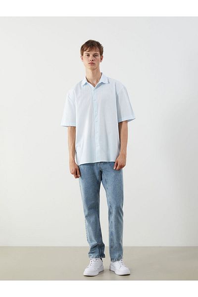 LC Waikiki Comfortable Fit Short Sleeve Poplin Men's Shirt