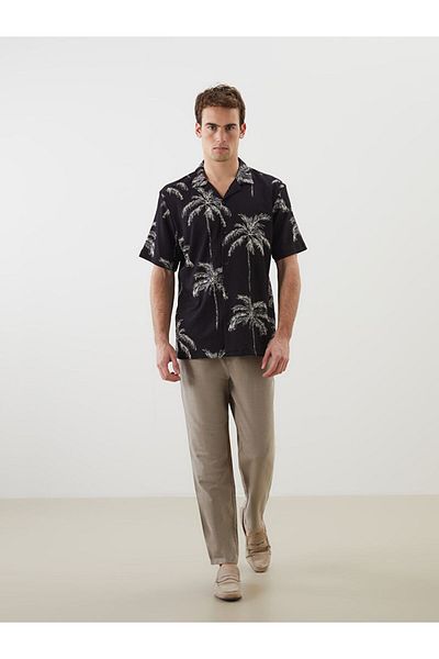LC Waikiki Regular Fit Short Sleeve Patterned Men's Shirt