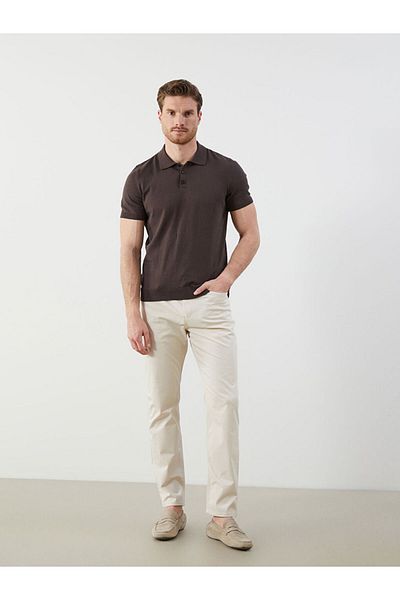 LC Waikiki Polo Neck Short Sleeve Men's Knitwear Sweater