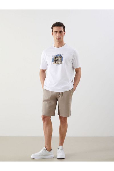 LC Waikiki Crew Neck Printed Combed Cotton Men's T-Shirt