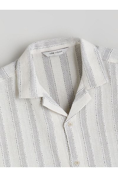 LC Waikiki Regular Fit Short Sleeve Striped Dobby Men's Shirt