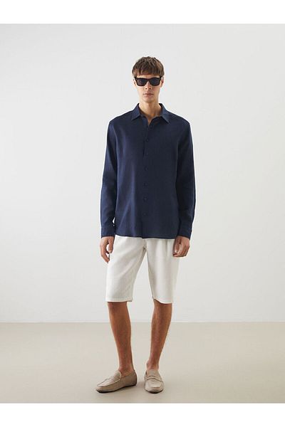 LC Waikiki New Season Standard Fit Linen Mixed Men's Shorts - S59737Z8