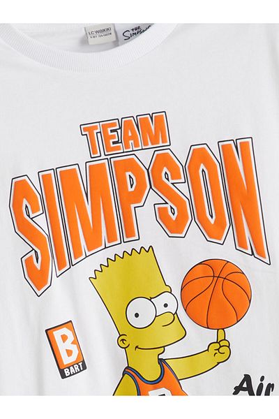 LC Waikiki Crew Neck Simpson Printed Boys' T-Shirt