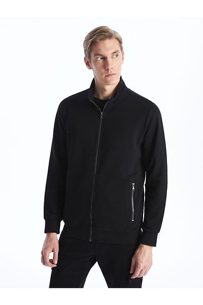 LC Waikiki High Collar Long Sleeve Men's Zipper Sweatshirt