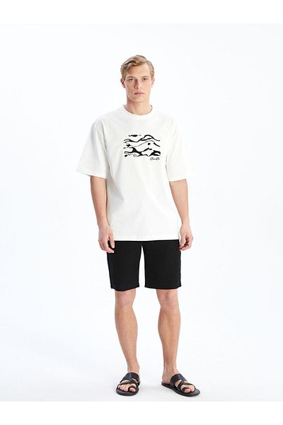 LC Waikiki Crew Neck Printed Combed Cotton Men's T-Shirt