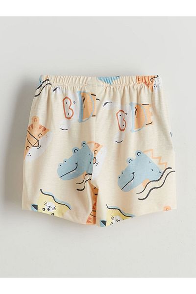 LC Waikiki Elastic Waist Printed Baby Boy Shorts
