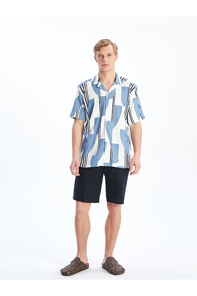 LC Waikiki Regular Fit Short Sleeve Patterned Men's Shirt