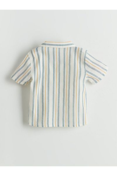 LC Waikiki Ecru Short Sleeve Boy's Shirt