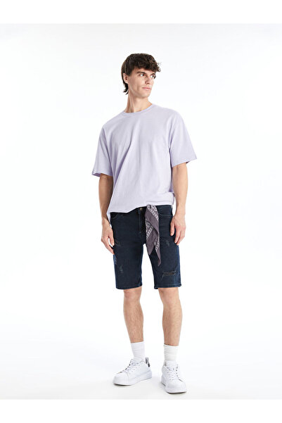 LC Waikiki شورت جينز رجالي من إنديجو بقصة ضيقة