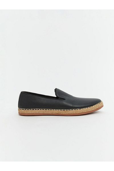 LC Waikiki Koor Black Straw Sole Men's Loafer Shoes