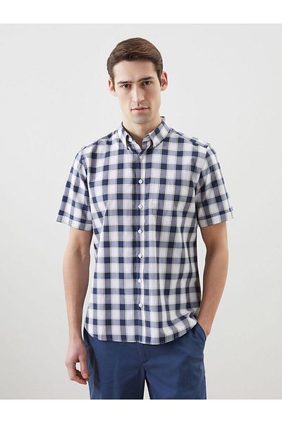 LC Waikiki Beige Regular Fit Dobby Pocket Men's Shirt