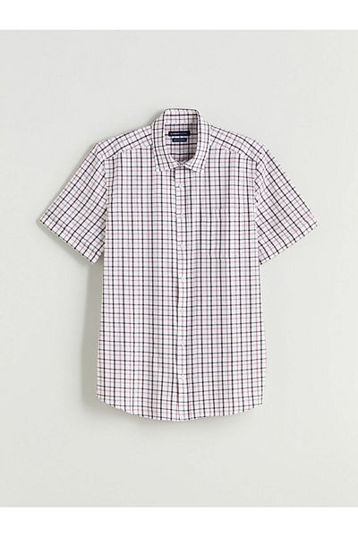 LC Waikiki Regular Fit Short Sleeve Plaid Poplin Men's Shirt