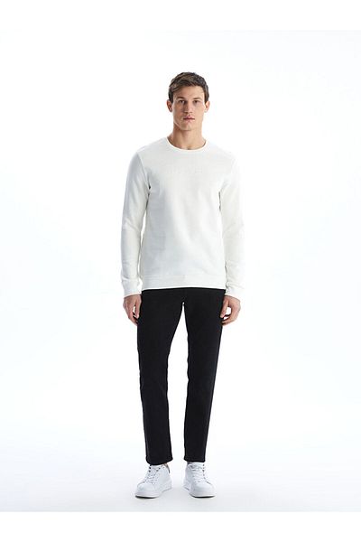 LC Waikiki Crew Neck Printed Men's Thick Sweatshirt