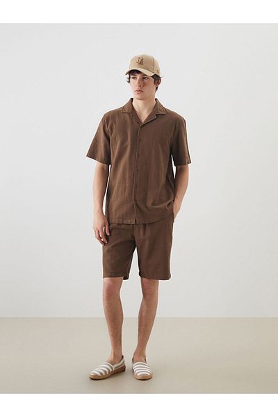 LC Waikiki Comfortable Fit Resort Collar Short Sleeve Men's Shirt