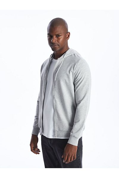 LC Waikiki Hooded Long Sleeve Men's Zippered Sweatshirt