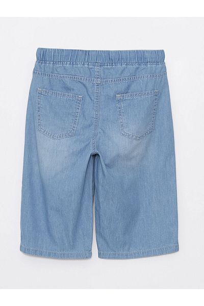 LC Waikiki Basic Boys' Jeans Shorts with Elastic Waist
