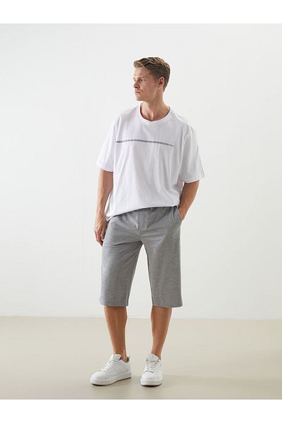 LC Waikiki Gray Standard Fit Men's Roller Shorts