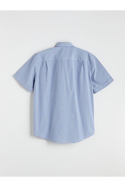 LC Waikiki Regular Fit Short Sleeve Plaid Poplin Men's Shirt