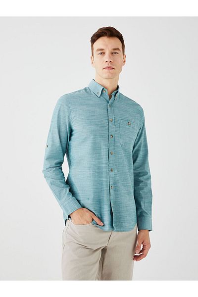 LC Waikiki Regular Fit Long Sleeve Poplin Men's Shirt