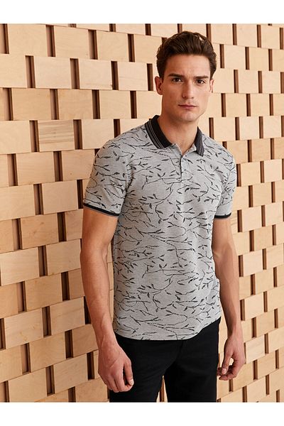 LC Waikiki Polo Neck Short Sleeve Patterned Pique Men's T-Shirt