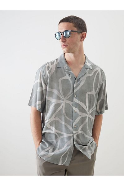 LC Waikiki Regular Fit Short Sleeve Patterned Men's Shirt