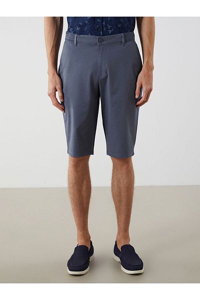 LC Waikiki Gray Standard Fit Gabardine Men's Shorts